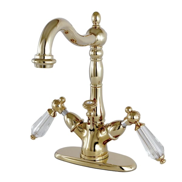 Wilshire 2-Handle Bthrm Faucet W/Brass Pop-Up & Cover Plate Brass